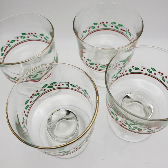 1987 Arby's Libbey Parfait Glasses Set of 4 Christmas - Picture 10 of 12